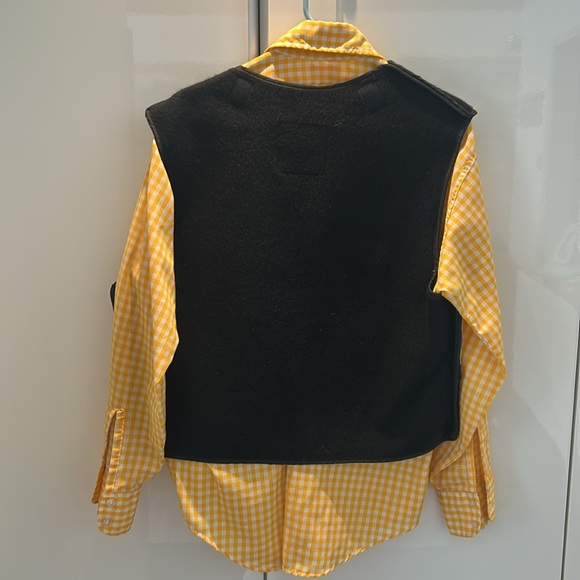 Vintage Levi’s yellow checked XL button shirt and cow print vest (Woody costume) - Picture 4 of 6